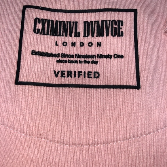 CRIMINAL DAMAGE crew neck PINK - Picture 2 of 2